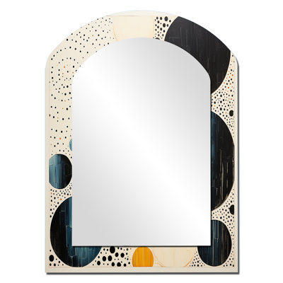 Miroir mural jaune moderne Mid Century