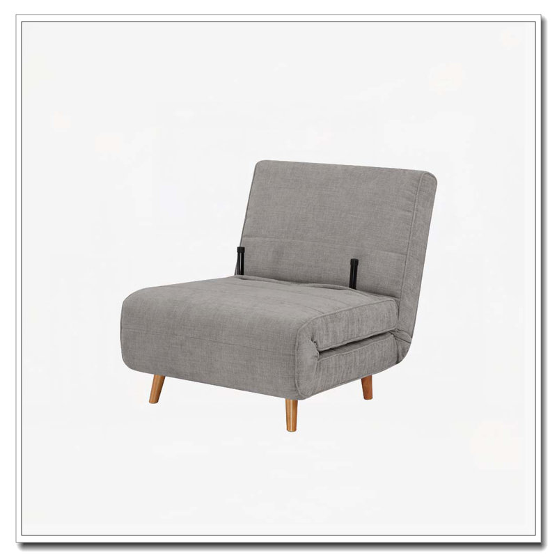 Fauteuil d'appoint rembourré convertible, Gris