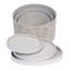 Boîtes à chapeaux rondes 3 pièces avec couvercles à imprimé festonné et similicuir-92323752
