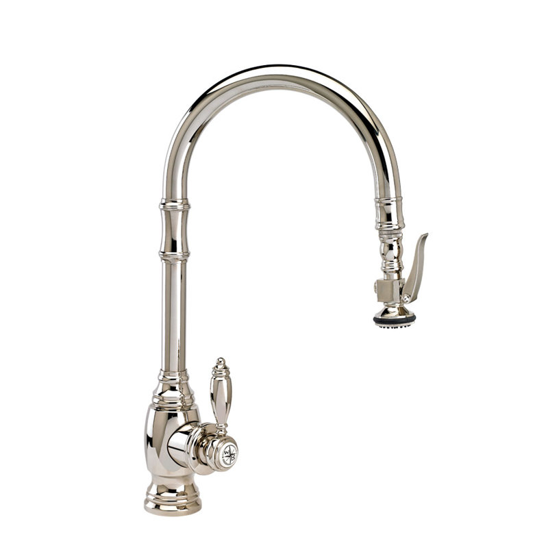Traditional Plp Pulldown Faucet - Angled Spout, Satin Nickel