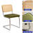 Tristen Rattan and Fabric Upholstered Dining Chairs-124083191-124083193