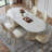 Simple Rectangular Rock Slab Dining Table Sets-111028047