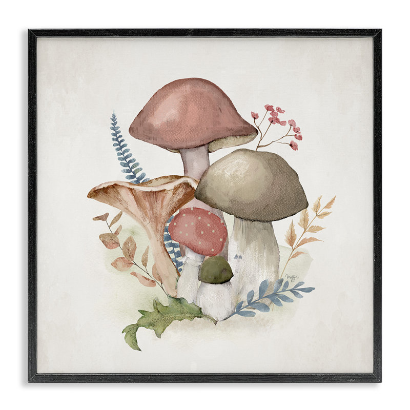 Giclée rose encadrée, design par Mollie B., H 17 po x l 17 po, Giclée encadrée noir minuit