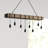 Eleesia 8-Light Dimmable Wood and Metal Linear Pendant