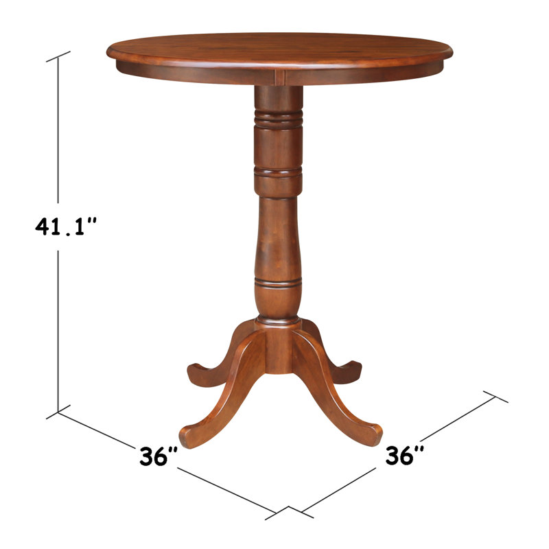 Mosteller Solid Wood Dining Table, Espresso, 42" H x 36" W x 36" W