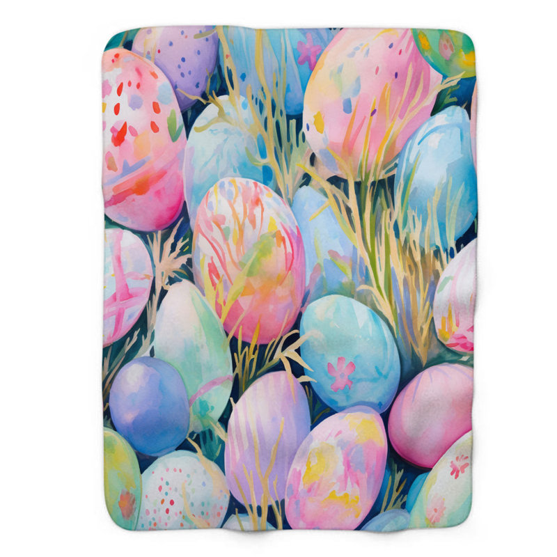 Sprintime Surprise - Couverture Sherpa 1 pièce de qualité supérieure 0071, L 50 po x L 60 po