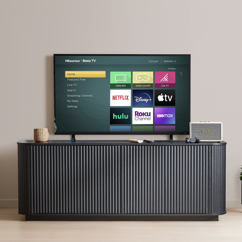 Console avec buffet 64,02 po, Noir