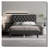 Full Size Panel Bed Frame With Adjustable Button-Tufted Headboard For Bedroom