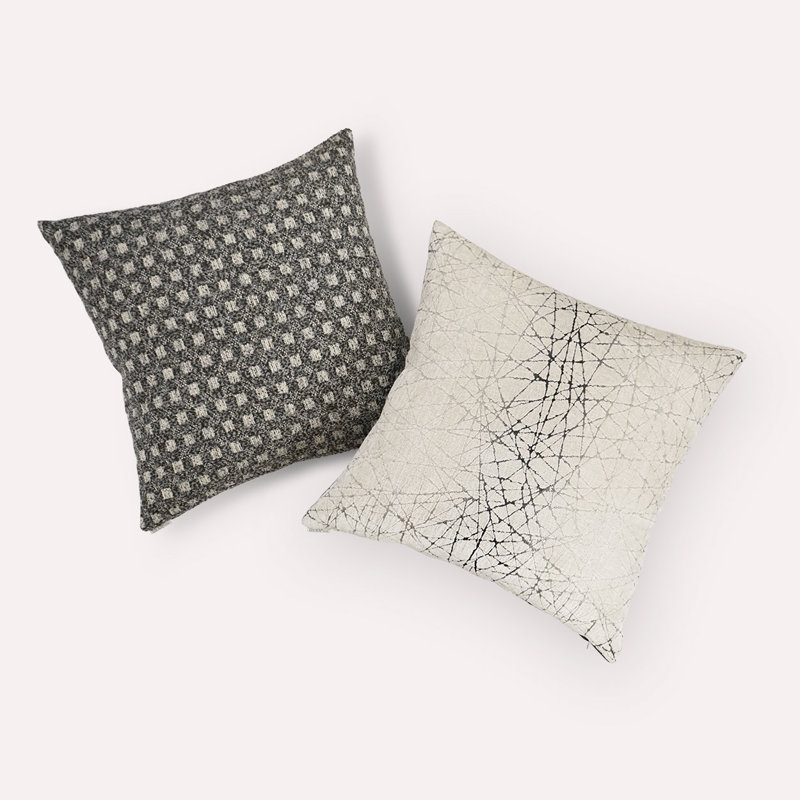 Questa Pillow Cover & Insert, Caviar, Square 22"