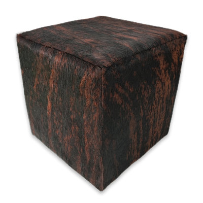 Square Ottoman in Pampa Brindle Dark