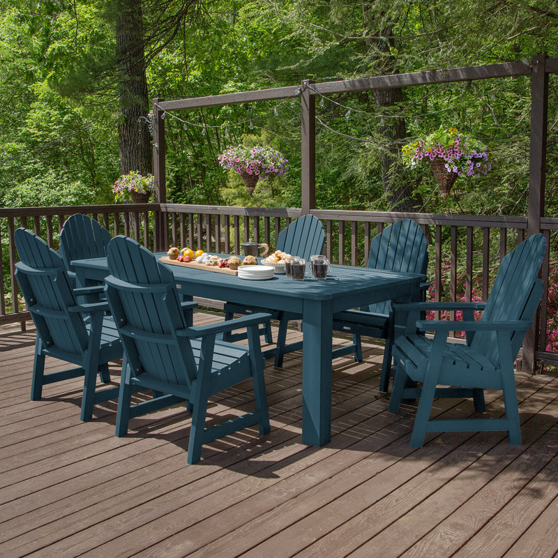 Ensemble repas pour 6 personnes Macias, Bleu Nantucket, 30'' H x 42'' W x 72" L