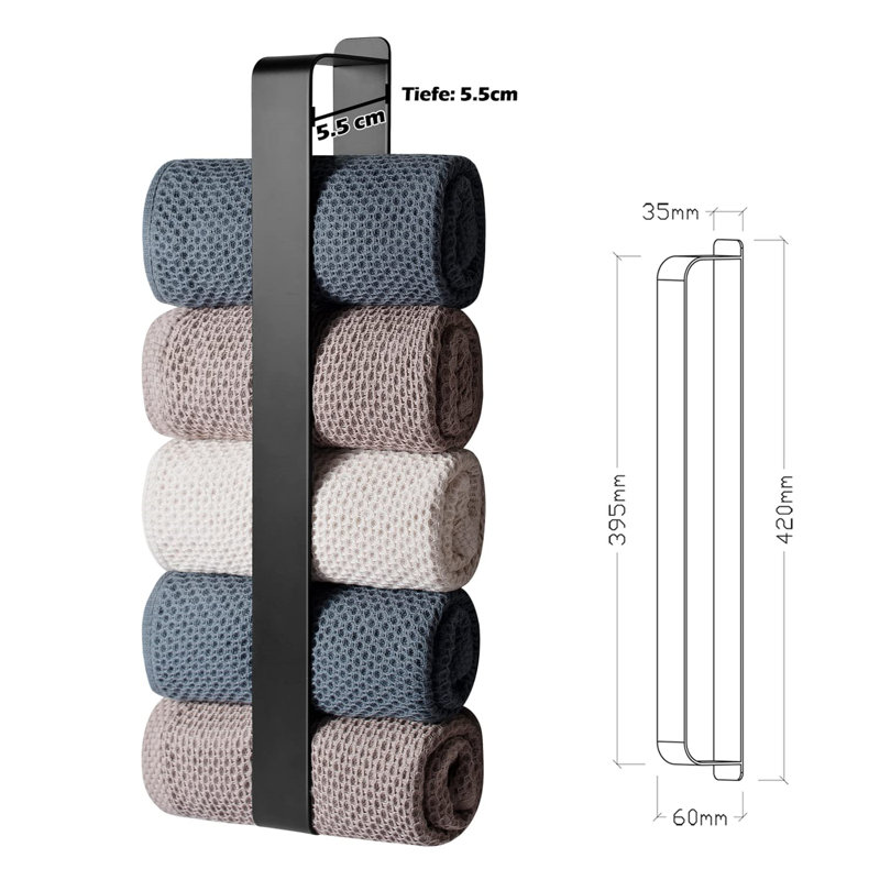 Giolla Towel Rack, Matte Black