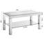 L 40 po x P 20 po x H 20 po Table basse à bordure incurvée et sculptée