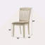 Ensemble de 2 chaises d'appoint en tissu brun clair et finition crème