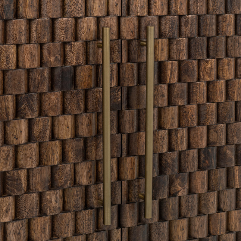 Norwood Mango Wood Cabinet, Dark Brown