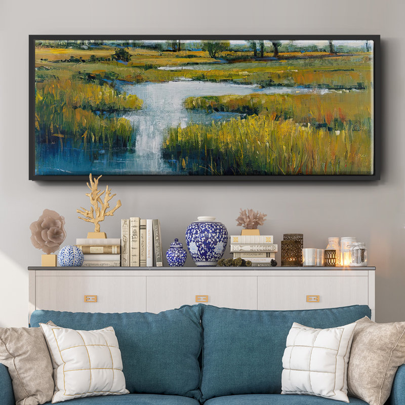 Marshland View III - Framed Canvas