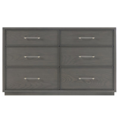 Vienna 6 Drawer Dresser, Darkwash Ash With Acrylic by Bellini