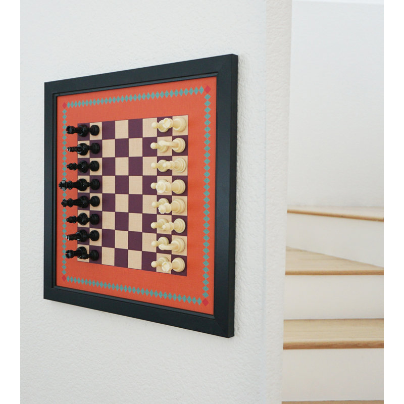 " Magnetic Canvas Chess Game- Retro "