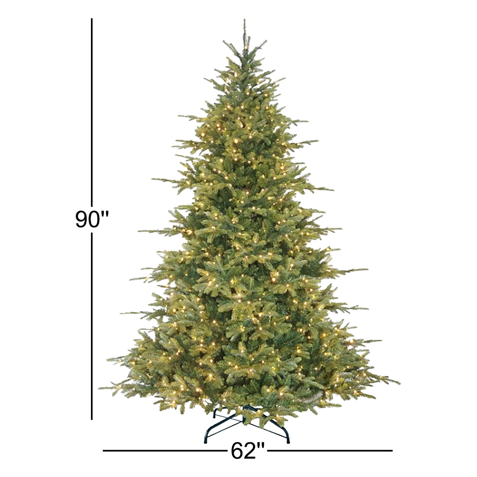 7.5' Pre-Lit Fir Christmas Tree