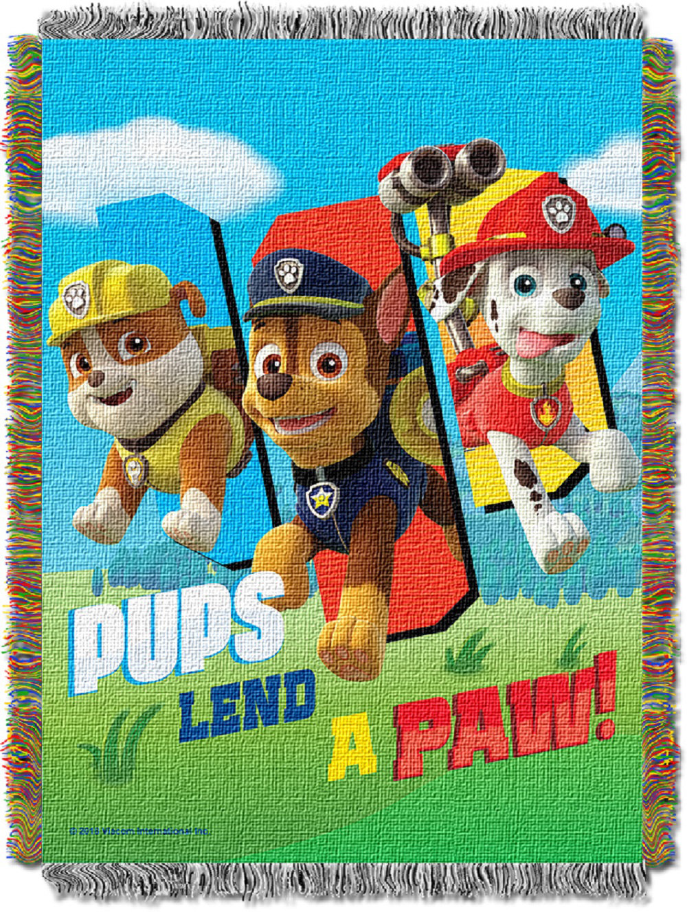 Paw Patrol „Lend A Paw“ Wandteppich-Decke – Gewebt, 122x152 Cm, Bunt, Für Kinderzimmer & Spielzimmer