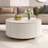 Modern Round Movable Coffee Table With Casters-1040942180