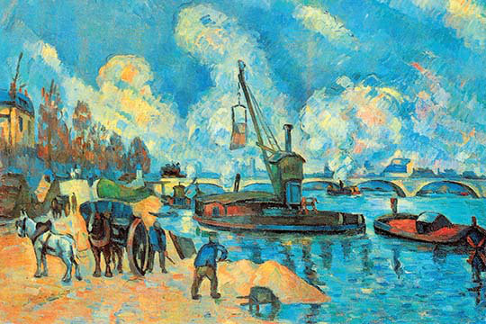 Sur les rives du sein à bercy-impression, 20 po x 30 p