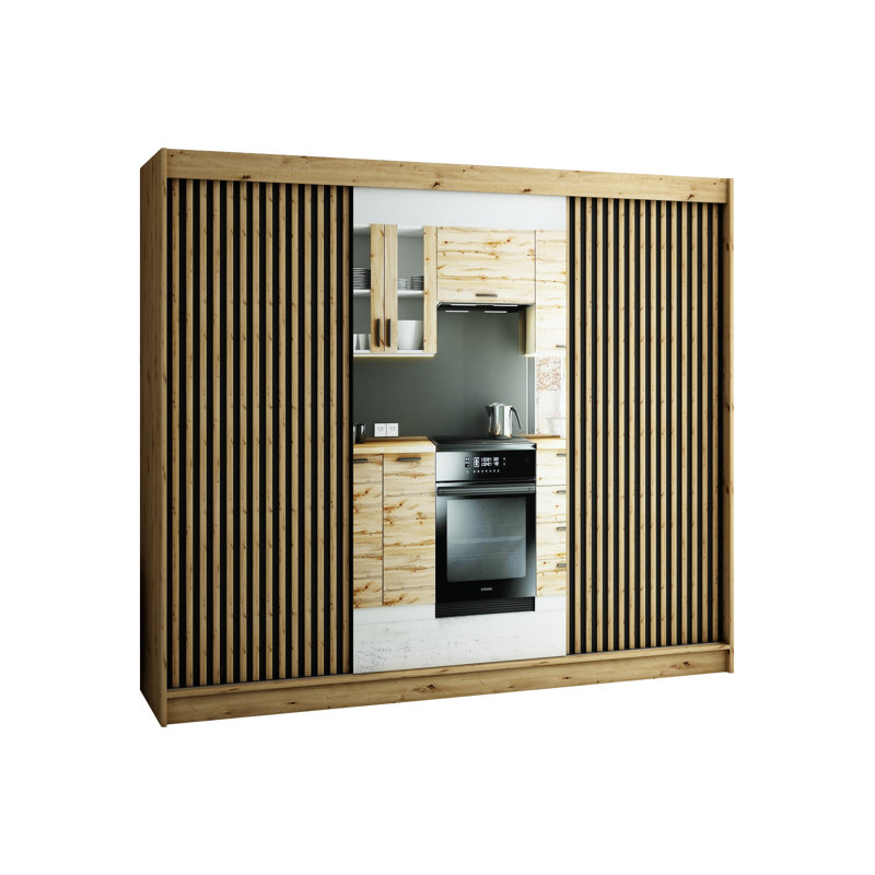 Kiker 3 Door Plastic Wardrobe