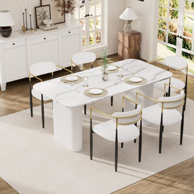 Ensemble de table de salle à manger Marble