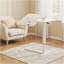Bureau de chevet au-dessus du lit, support mobile pour ordinateur portable, table de lit inclinable avec roulettes, table de chevet à plateau réglable en hauteur pour canapé de lit pour ordinateur portable, blanc-1457642671