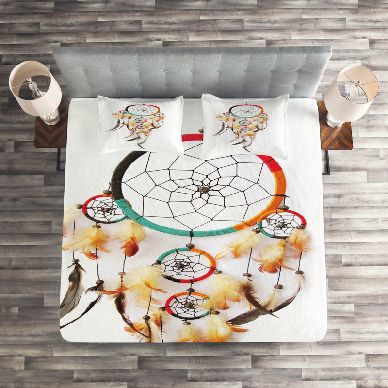 Rustic Polyester Coverlet, King Bedspread + 2 Shams