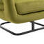 Chaise d'appoint rembourrée en tissu de velours texturé avec support en métal House Hold-1606769320