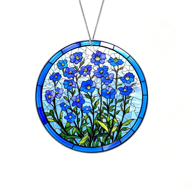 Blue Acrylic Window Car Window Hanging Decor