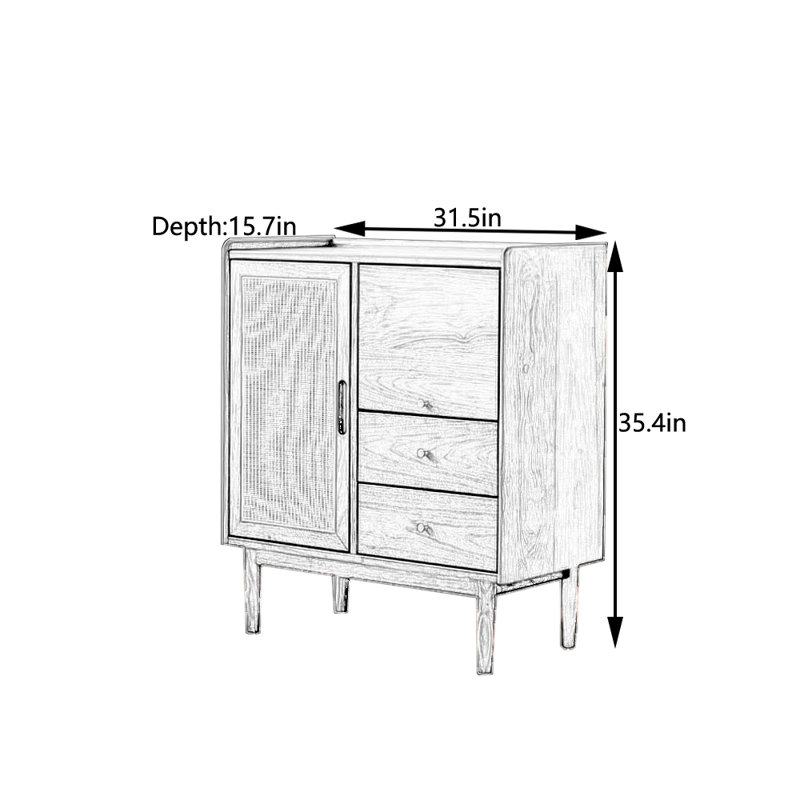 Comrie, H 35,4 po x l 31,5 po x P 15,7 po