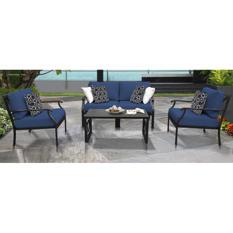 Ensemble de conversation modulaire avec coussins 4 pièces Madison