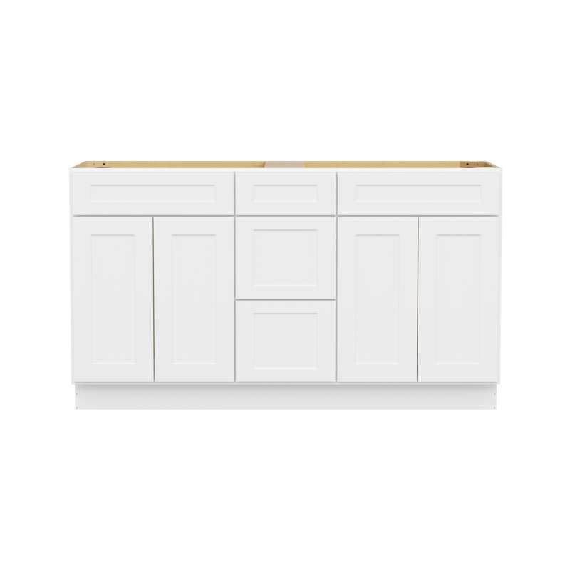 Bases-One Drawer Stack 60"×21"×34.5" Easy to Assemble Vanity Cabinet