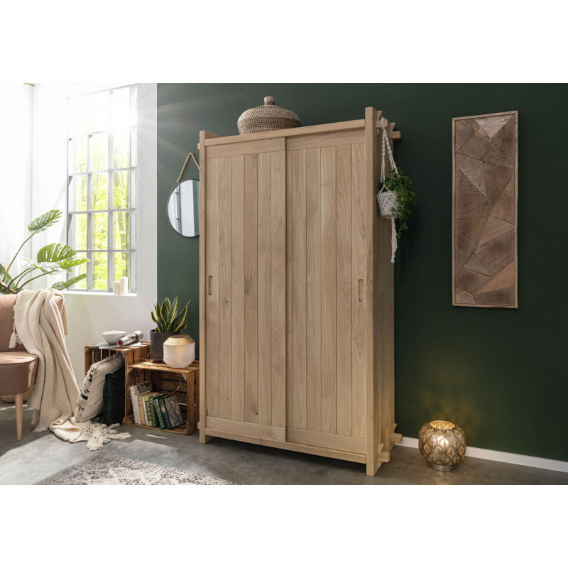 2 Door Solid Wood Wardrobe