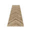 Vintage Distressed Runner Rug, Beige-Brown Geometric Patterns – Rug & Kilim