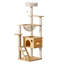 Arbre à chat minimaliste en bois avec sisal, flanelle et capsule pour usage domestique