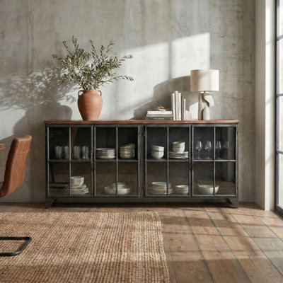 Jovonte 95'' Solid Wood Sideboard