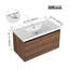 Meuble-lavabo mural moderne avec lavabo en résine, armoire de salle de bain 2 portes