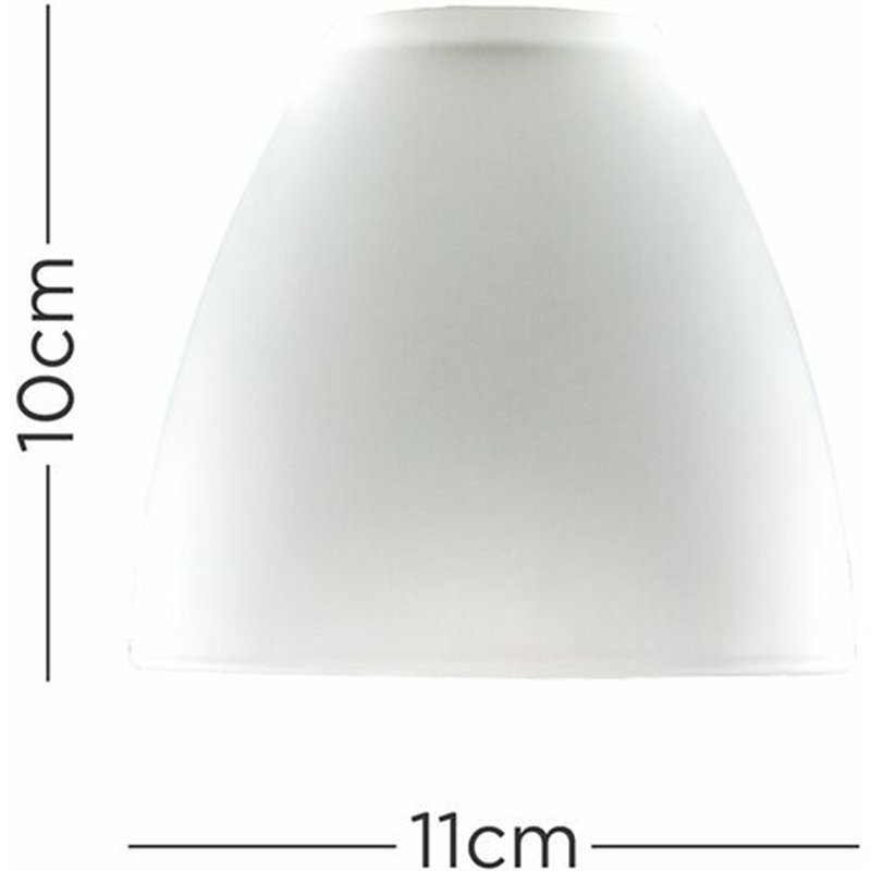 Glass Cone Lamp Shade in White