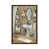 Toile avec cadre en bois brun classique
