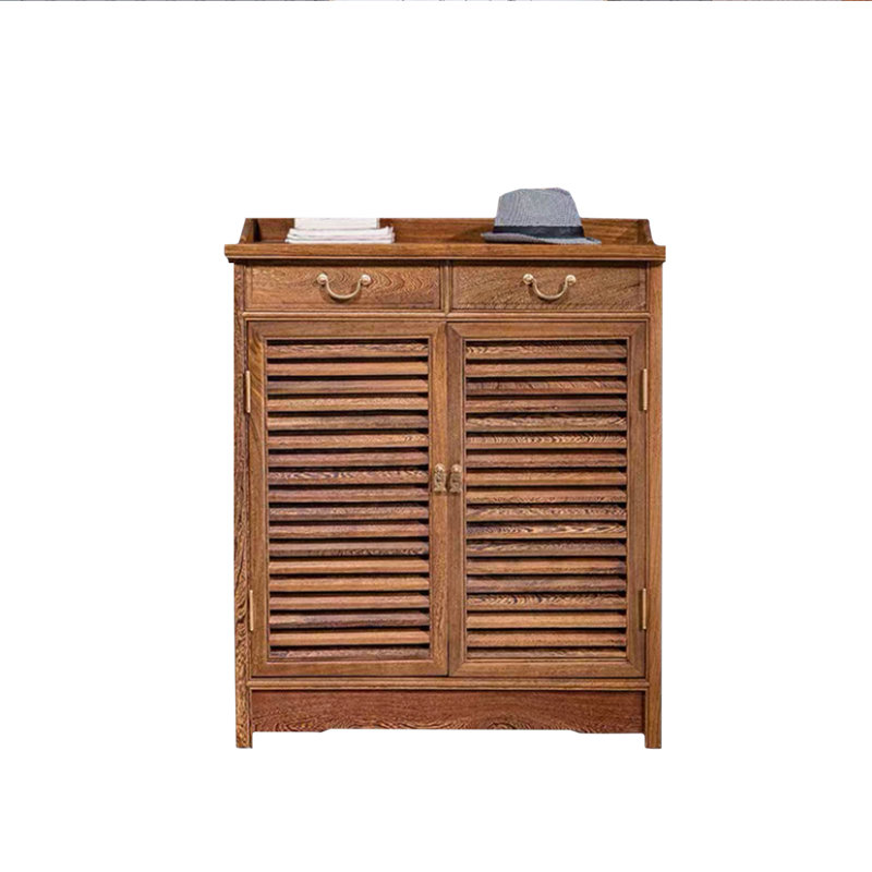 15 Pair Solid Wood Shoe Storage Cabinet