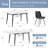 Modern 59"-75" Kitchen Table Set with Sturdy Metal Frame,Perfect for Home Kitchen,Space Saving-254946003-264497923