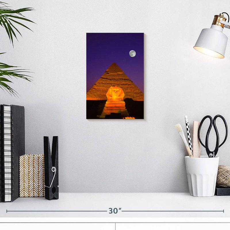 Le sphinx et la pyramide de Gizeh, H 12 po x l 8 po
