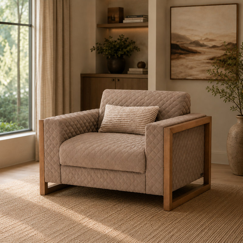 Hudson Ferry Accent Chair - Autumn Bronze/Driftwood