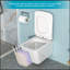 Cuvette de toilette murale de luxe avec siège à fermeture douce, blanc