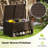 48 Gallon PE Wicker Rattan Deck Box w/ Shoe Rack Outdoor Storage Bin w/ Protective Liner