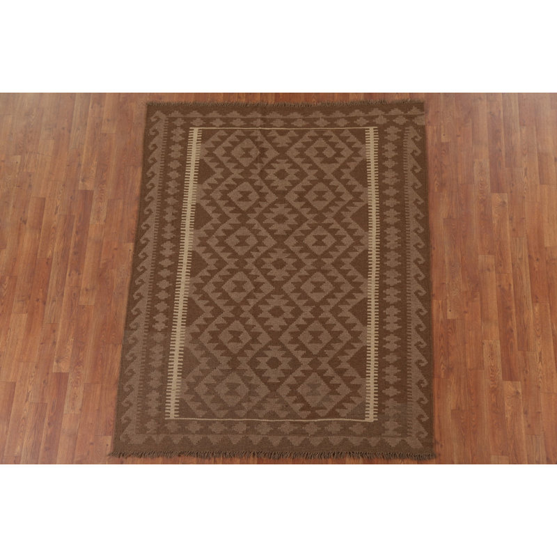 Tapis oriental en laine réversible kilim 5 x 6