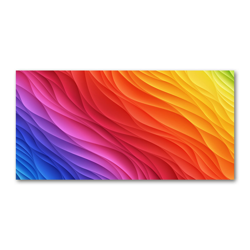 Colorful Waves - No Frame Print on Canvas